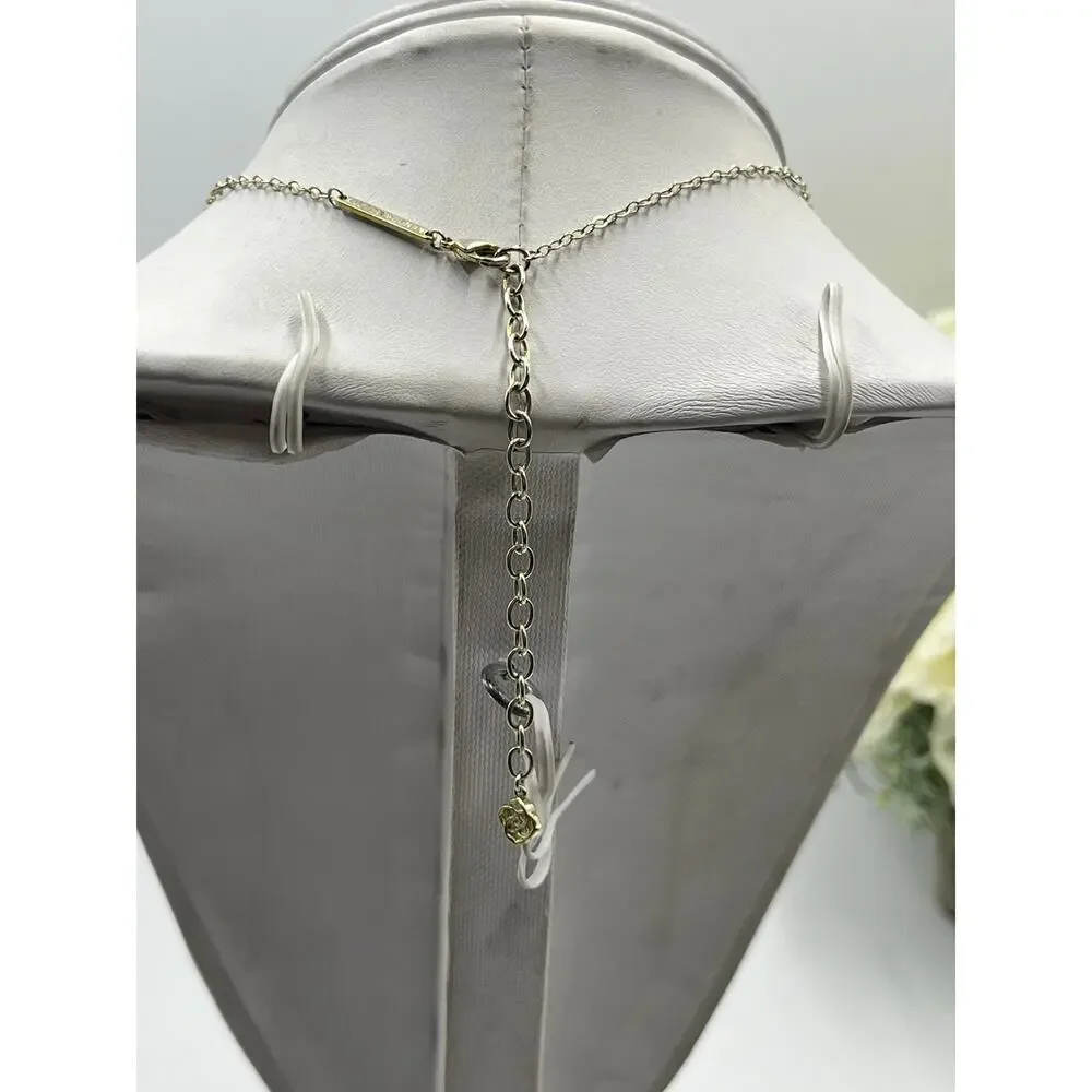 Kendra Scott Lindsay Silver Single Strand‎ White Pearl Necklace Reworked
